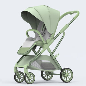 Poussette bébé convertible (assis/allongé), portable, 4 roues, cadre métallique, pliable, avec parasol, pour enfants de 0 à 4 ans, utilisation intérieure/extérieure - Product Image 2