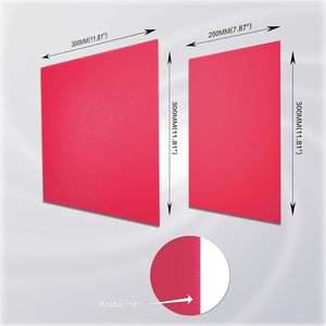 แผ่นอะคริลิคเรืองแสงสีแดงนีออน ขนาด 12x12 นิ้ว หนา 1/8 นิ้ว จำนวน 2 แผ่น สำหรับงานป้ายนีออนและงานตัดด้วยเลเซอร์ - Product Image 3