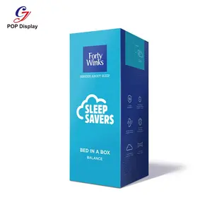 Carton Box With Handle Customized Size Logo Printing Packaging For Rolled Mattress Carton Box Heavy Duty Moving Box With Wheels And Handle