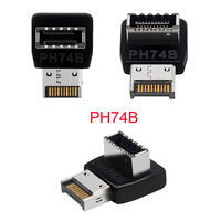 Convertisseur USB 3.1 Type-E 90 degrés, adaptateur interne frontal Type-C, accessoires pour carte mère d'ordinateur en stock