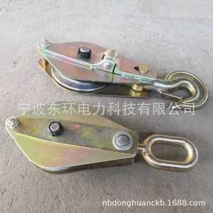 Polea de Tracción de Elevación de Rueda Simple/Doble/Triple de Aleación de Aluminio con Cuerda de Cáñamo de 1T-10T y Placa de Hierro para Aplicaciones de Grúas de Camiones - Product Image 3