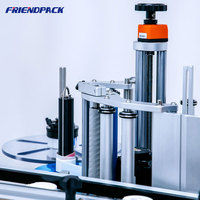 Machine d'étiquetage automatique de bouteilles rondes à grande vitesse UPK, applicateur d'étiquettes plates sur le dessus, machine d'étiquetage de boîtes en plastique