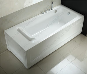 CE Acrylique Rectangulaire Tablier <span class=keywords><strong>Baignoire</strong></span> avec Incurvée Appui-Tête - Product Image 4