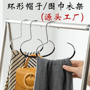 Crochet rond en acier inoxydable, support mural multifonctionnel pour chapeaux, écharpes et ceintures, design à crochet unique noir et blanc - Product Image 5