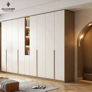 Armario de montaje de madera de estilo europeo moderno para el hogar, dormitorio, habitación de alquiler económica, primeros espacios de vida pequeños rectos individuales - Product Image 5