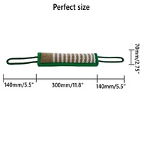 Kangdarpet Jouet de remorqueur pour chien en jute à usage intensif-Bâton d'entraînement aux morsures résistant à la déchirure pour chiens de travail, jouets à mâcher interactifs