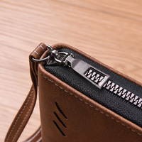 Dompet Pria Model Baru Bahan PU Format Panjang; Perdagangan Internasional Cina; Dompet Koin Kapasitas Besar Portabel Modis