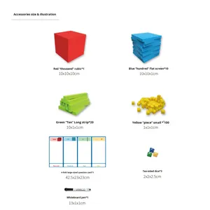 <span class=keywords><strong>Cent</strong></span> <span class=keywords><strong>Mille</strong></span> Blocs d'Apprentissage en Base Dix pour l'Éducation Précoce, Éclaircissement Tridimensionnel - Product Image 2