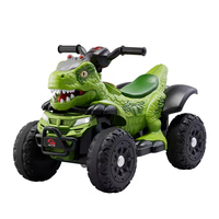 Voiture électrique tout-terrain pour enfants, dinosaure, quatre roues, 12V, jouet ATV pour enfants, vert
