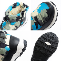 Bottes d'hiver pour enfants personnalisées, doublure en fourrure, imperméables, imprimé camouflage, semelle antidérapante, pour l'extérieur