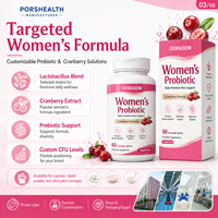 Capsules de probiotiques quotidiennes pour femmes, marque privée OEM, avec prébiotiques et canneberge pour la santé vaginale