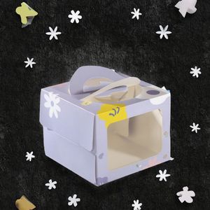 Fashionable Recycled Materials Art Paper Eco-Chic & Foldable Gift <b>Box</b> for Weddings and Birthdays Cake and Food Compact Packaging - Product Image 3