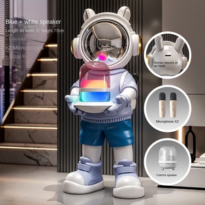 Modelo de Astronauta Aterrizando, <span class=keywords><strong>Adornos</strong></span> de Resina con Música y Tecnología para Sala de Estar, Hotel, Inauguración de Tienda, Regalo de Inauguración de Casa, Decoraciones - Product Image 6