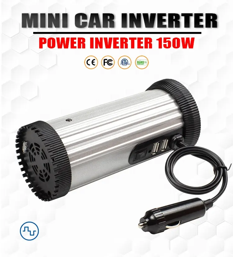 portable car power inverter 12v 230v 150w cup inverter with CE certificate for stronger market