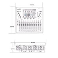 Console de mixage numérique multifonctionnelle pour diffusion en direct, contrôleur DJ analogique 20 canaux, écran tactile HD 10,1 pouces 1280*800