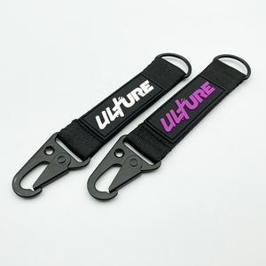 حلقة مفاتيح كارابينر مخصصة بمشبك على شكل منقار النسر، حامل مفاتيح بشريط، حلقة مفاتيح للسيارة مع شعار مطاطي - Product Image 5