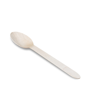 Cucchiaio Monouso Biodegradabile in Legno di Betulla Lungo 16 Cm per Uso Ecologico - Product Image 1