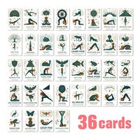 36 cartes d'affirmation pour postures de yoga - Cartes éducatives personnalisables en papier pour l'apprentissage des postures de yoga et l'énergie positive