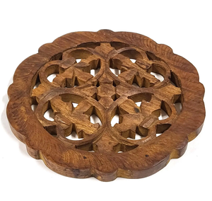 Meilleure vente support de sous-verre en bois de Sesham fabriqué à la main support de plante décorative adapté au bureau de salon de l'Inde - Product Image 4