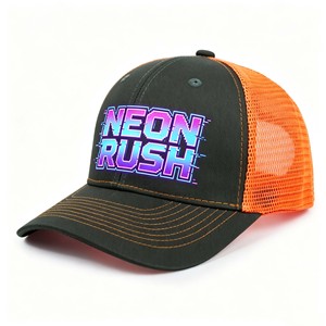 Casquette de camionneur en maille polyester extra large, personnalisable OEM, style hip-hop tendance pour spectacles en extérieur - Product Image 1
