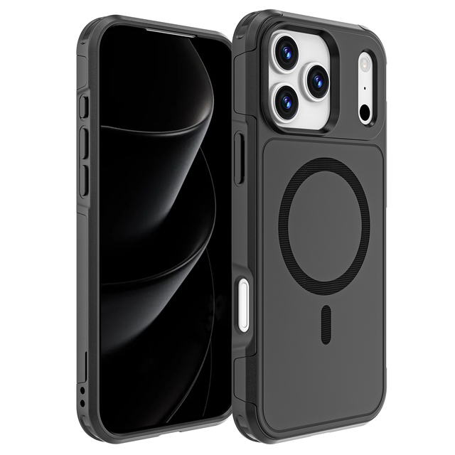 New High-quality Double Layer Structure case PC+TPU Scratch-proof Anti Drop Strong Magnetic Phone case for iPhone 17 ProMax 16