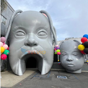 Tenda gonfiabile a forma di testa del bambino <span class=keywords><strong>Astroworld</strong></span> a forma di tenda Tunnel con decorazione d'ingresso per eventi giganteschi di Halloween - Product Image 4