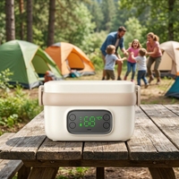 Chauffe-plat sans fil rechargeable en acier inoxydable 304, étanche, pour écoliers et étudiants, boîte à lunch électrique portable chauffante