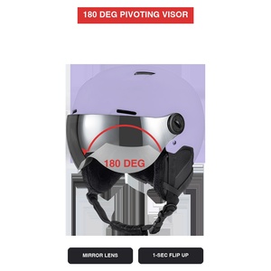 Casco <span class=keywords><strong>de</strong></span> Esquí con Visera Electrochapada Pivotante, 10 Ventilaciones, Carcasa <span class=keywords><strong>de</strong></span> ABS <span class=keywords><strong>de</strong></span> 650g, Forro <span class=keywords><strong>de</strong></span> Felpa Larga, Casco <span class=keywords><strong>de</strong></span> Snowboard para Adultos, 8 Colores, OEM ODM - Product Image 4