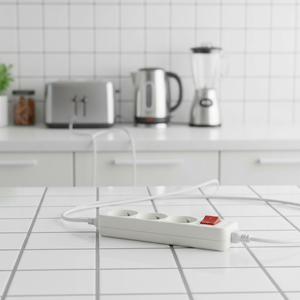 Prise d'extension industrielle <span class=keywords><strong>blanche</strong></span> 16A avec interrupteur, mâle et femelle, 3 prises, 220V-250V, CE - Product Image 2