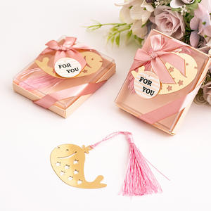 Vente flash : marque-pages en métal, souvenirs de baby shower, cadeaux de mariage, cadeaux d'anniversaire, collection de marque-pages en métal pour les amoureux des livres, marque-pages en forme de baleine avec pompons - Product Image 1