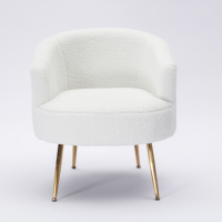 Chaise d'appoint blanche de Style moderne nordique fauteuil rembourré en velours de loisirs de luxe pour meubles de salon de bureau à domicile