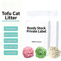 Pasir Kucing Tofu Khusus, Menggumpal, Menyerap Air & Rendah Debu, 6L Pasir Tofu, Grosir Pabrik OEM