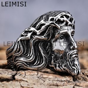 Hiphop in acciaio inox oro Catholic crucifio gesus cristo anelli Christian protezione gioielli per gli uomini delle donne - Product Image 4