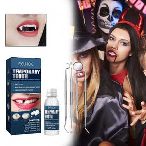 EELHOE Halloween <span class=keywords><strong>Vampire</strong></span> Maquillage Costume Fausses <span class=keywords><strong>Dents</strong></span> Prothèse Dentaire Adhésive Réaliste & Durable Gomme Dentaire Accessoires <span class=keywords><strong>de</strong></span> Fête - Product Image 2