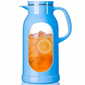 Jarra de Vidrio de 68 Oz/2 Litros con Recubrimiento Resistente a Impactos, Revestimiento de Vidrio Resistente al Calor, Tapa de Acero Inoxidable - Jarra para Bebidas Frías - Product Image 2