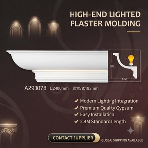 Moulures de <span class=keywords><strong>corniche</strong></span> en polyuréthane <span class=keywords><strong>pour</strong></span> <span class=keywords><strong>éclairage</strong></span> encastré au plafond, fabricant de corniches écologiques en PU avec rainure LED intégrée - Product Image 1
