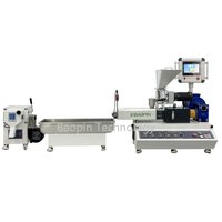Granulador de Extrusión de Doble Tornillo para Laboratorio, Controlado por PLC, Personalizable, BAOPIN BP-8178-T, Producción de 30 kg/h, Motor de 2.2-4KW para PVC LDPE