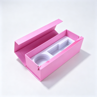 Boîte cadeau pour bijoux rose avec logo personnalisé, boîte d'emballage de luxe en carton pour collier avec plateau intérieur en mousse personnalisé