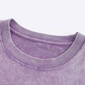 Venta al por mayor ácido lavado pesado peso en blanco camiseta de gran tamaño lavado pesado algodón camiseta Vintage camiseta para hombres - Product Image 3