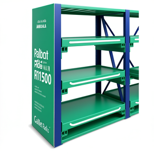 Fami <b>System</b> Ar Side Wall D1100 H1500 Green Ral6011 Pallet Rack Component - Product Image 3