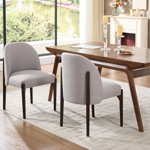Wooden <b>Dining</b> <b>Chairs</b> Set 2 Eco-Friendly Convertible Transitional Modern Fabric Upholstered <b>Dining</b> Room <b>Chair</b> for Hotel Apartment - Product Image 2