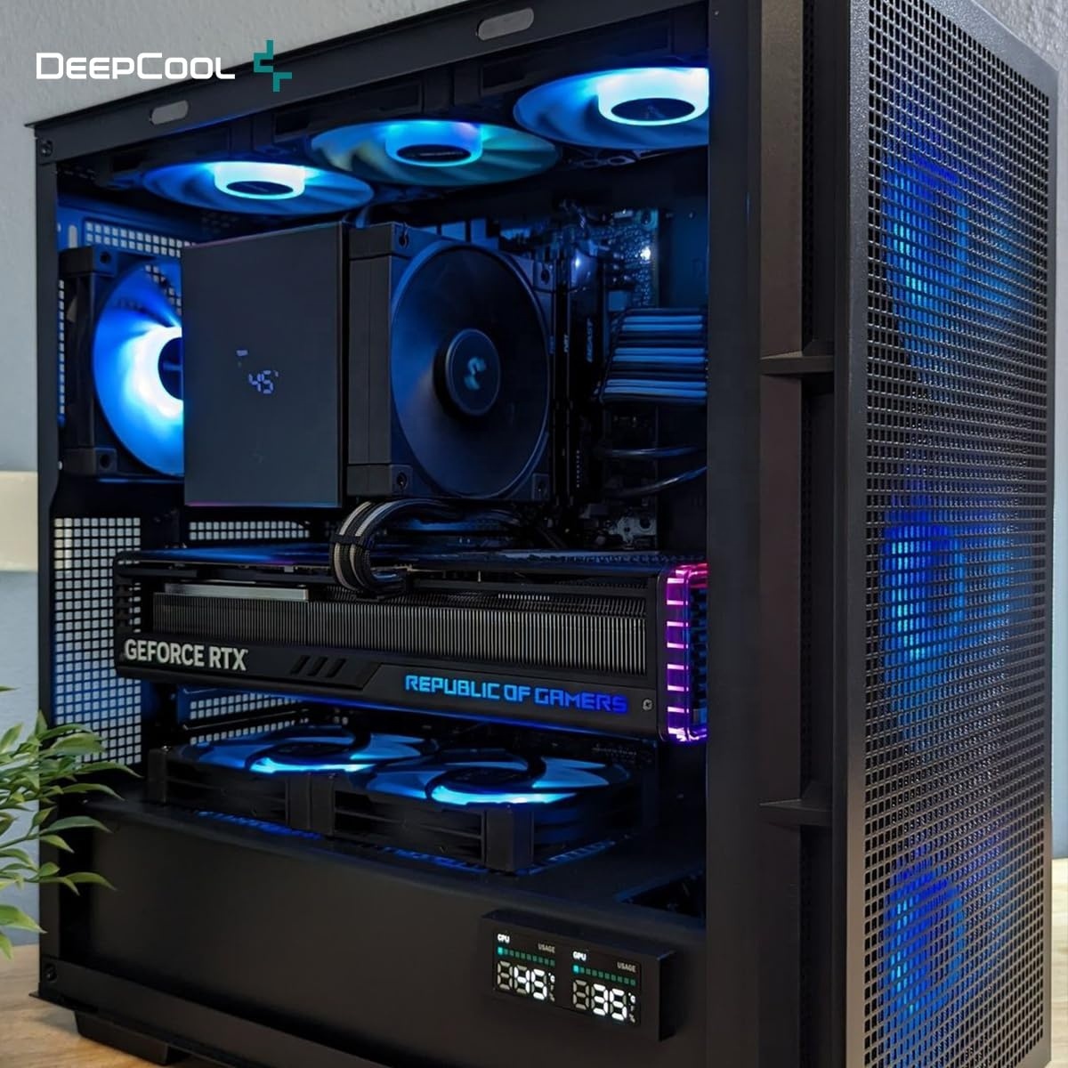 Deepcool Ak620 Digital Cpu Air Cooler Mighty 260w Tdp 6 Copper Heatpipes Dual-tower With Status Display Screen Performance Fan