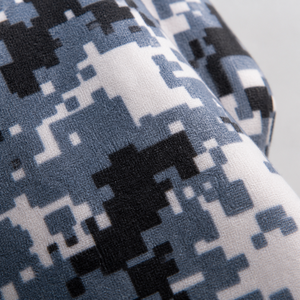 Sudadera con capucha de doble capa personalizada, estampado de camuflaje Pixel, corte holgado, forro polar cepillado, estilo urbano, unisex, 100% poliéster, ODM - Product Image 3