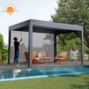 Gazébo de jardin de luxe en Aluminium, étanche avec auvent, livraison gratuite - Product Image 6