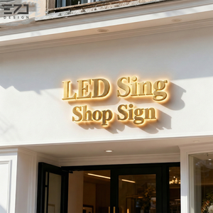 Lettres et logos 3D en acier inoxydable rétroéclairés personnalisables pour les entreprises, les magasins, les présentoirs de marques, les enseignes lumineuses, les enseignes de magasin - Product Image 3