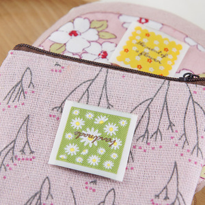 <span class=keywords><strong>Étiquette</strong></span> en tissu faite <span class=keywords><strong>main</strong></span> personnalisée, motif fleur de marguerite brodée, accessoire de couture tissé, petit carré - Product Image 3