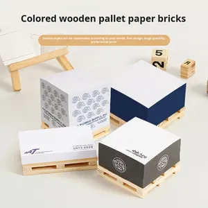 Cuadernos Promocionales con Logotipo Impreso a Color, Blocs de Notas de Oficina, Pequeños Ladrillos de Papel de Madera, Blocs de Notas y Notas Adhesivas - Product Image 3