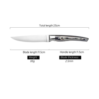 Ensemble de couteaux à steak en acier inoxydable personnalisés OEM, manche en bois, couteaux à steak, couteau de table, couverts pour restaurant et maison