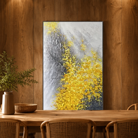 Peinture murale abstraite de paysage, peinte à la main, pour hôtel, décoration intérieure, peinture à l'huile sur toile moderne avec feuille d'or, vente chaude