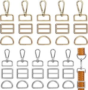 Pcs D Rings For Purse Bag AFUNTA Hardware Purse Heavy Duty Swivel <b>Snap</b> <b>Hooks</b> And Tri Glide Slide Buckles For Bag Making Buckles - Product Image 1